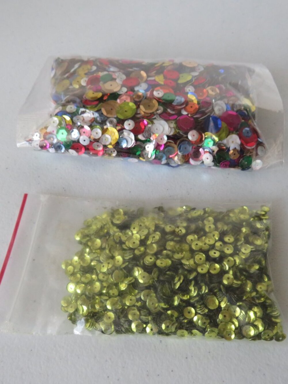 Sequins Multicolored and Yellow Green Lime Colors 2 Packs
